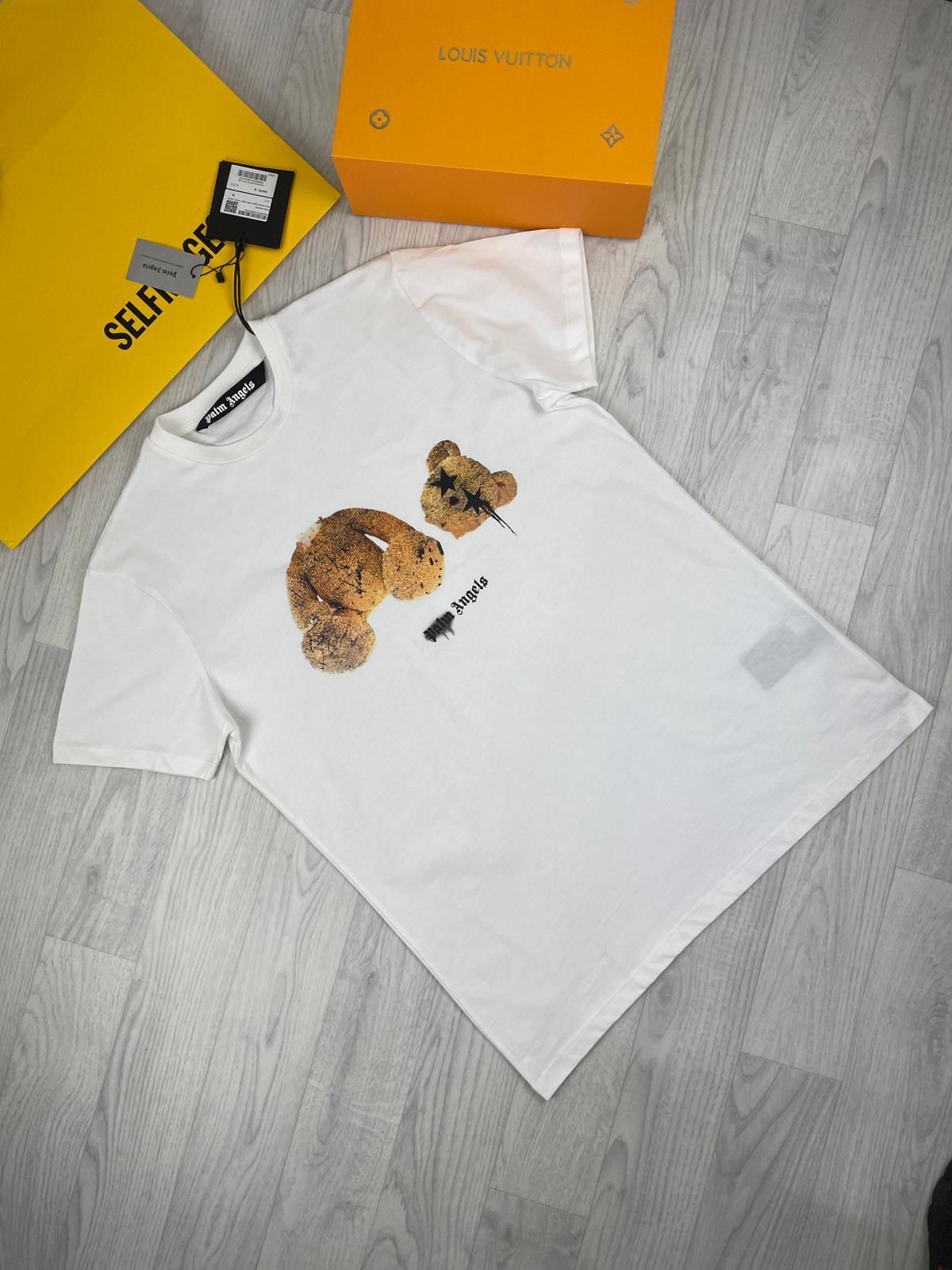Palm Angels Man Woman Designer Black White T-shirts Fake Reps AAA Sale UK Men's Women's First Copy Cheap Price Fakes Teddy Bear T-shirt Men Women 1st Copies Tee Shirt Replica 1:1 Tshirt PA Luxury Brand Logo Rep Tshirts 1 to 1 T Shirts Duplicate