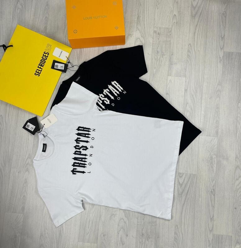 Trapstar Tee Shirts T-Shirts Fake Cheap Rep Woman Reps T.Shirt T.Shirts Mens Womens Men's Women's First Copy Logo Designers Full Sleeves London Short Crew Neck Black White Round Roundneck