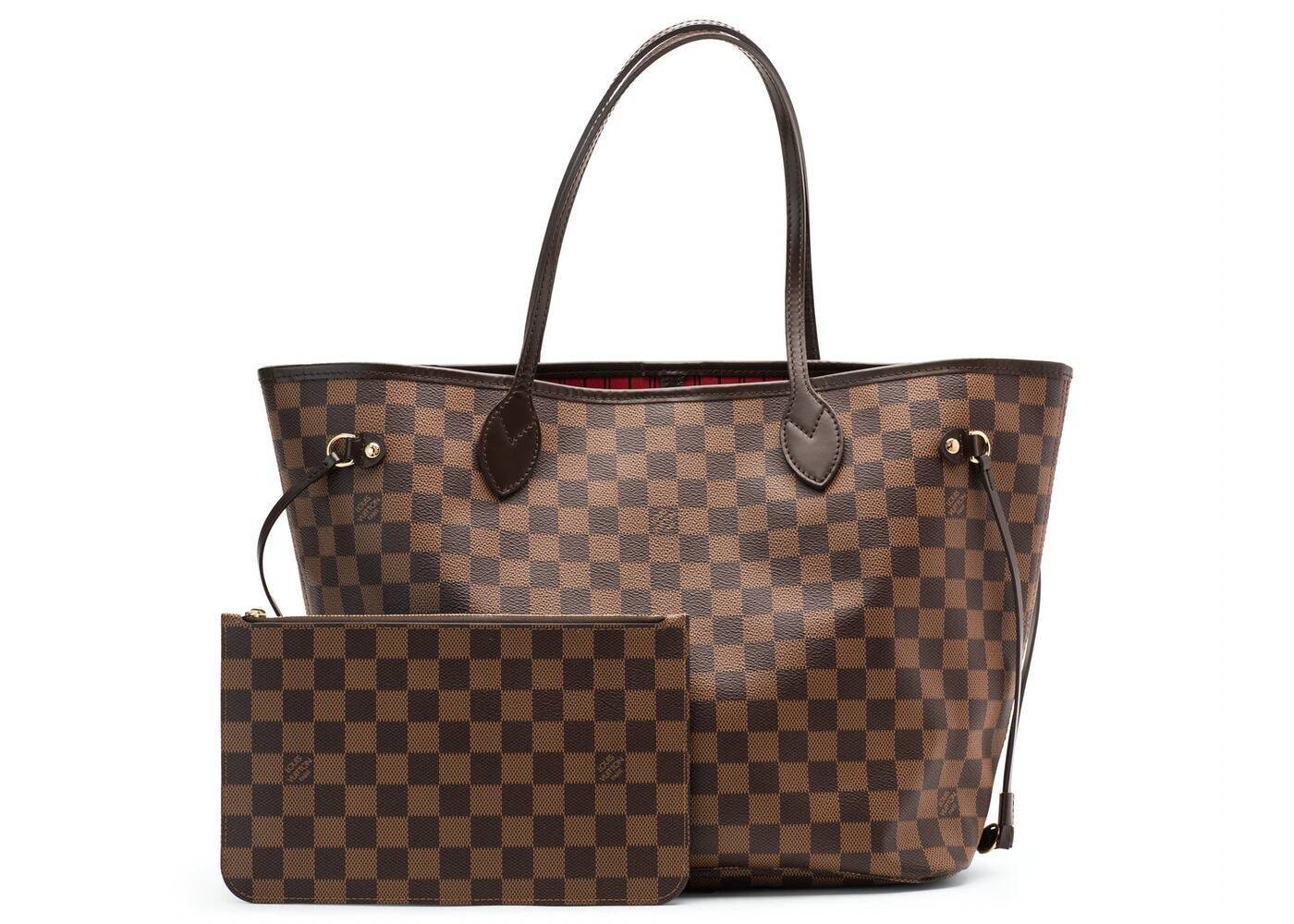 Louis Vuitton Designer Fake Checkered LV Brown Tote Bag Uk Big Damier  Riverside Classic Canvas Neverfull Check Inside Fake Replica For Women
