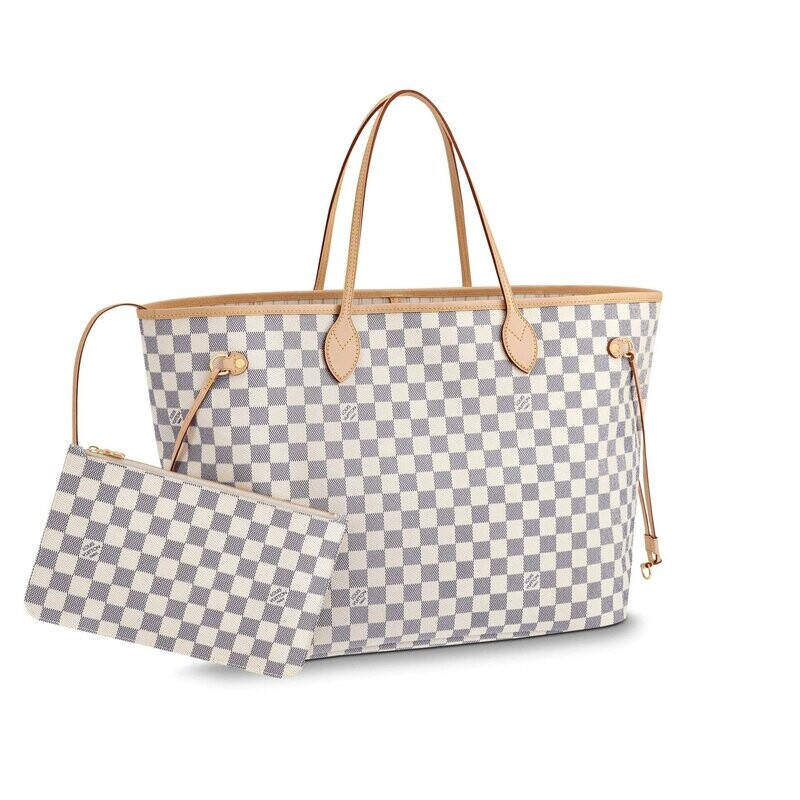 Louis Vuitton Women's Designer MM Damier Bag White Rep AAA Sale UK Woman First Copy Replica Cheap Price Fake Tote Bags Fakes Reps 1st Copies Neverfull MM 1:1 LV Brand Logo Canvas Ladies Purse Girls Duplicate Purses Luxury Totebag Lady