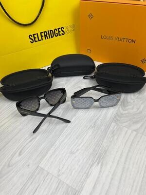 Louis Vuitton Men's Women's Luxury LV Black Sunglasses Fake Sale UK Man Woman First Copy Fakes Replica Cheap Price Sunglass Men Women 1st Copies Eyewear Rep 1:1 Brand Logo Glasses Plastic Square Frame Duplicate 1 to 1 AAA Designer