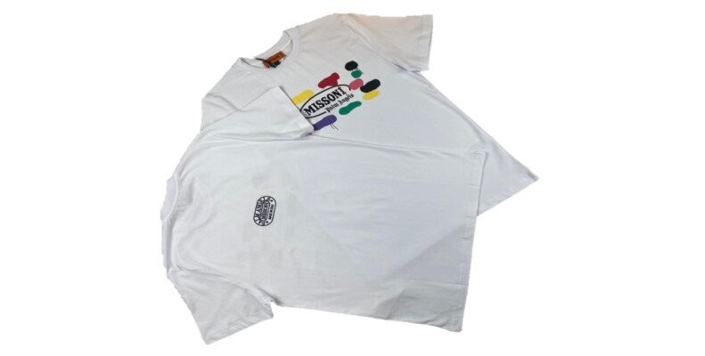 Missoni X Palm Angels Man Woman White Tshirt Fakes Reps AAA Sale UK Men's Women's First Copy Cheap Price Fake Rep T Shirts Designer Men Women 1st Copies Tee Shirt Replica 1:1 T-shirts PA Luxury Brand Logo Tshirts 1 to 1 T-shirt AAA Duplicate