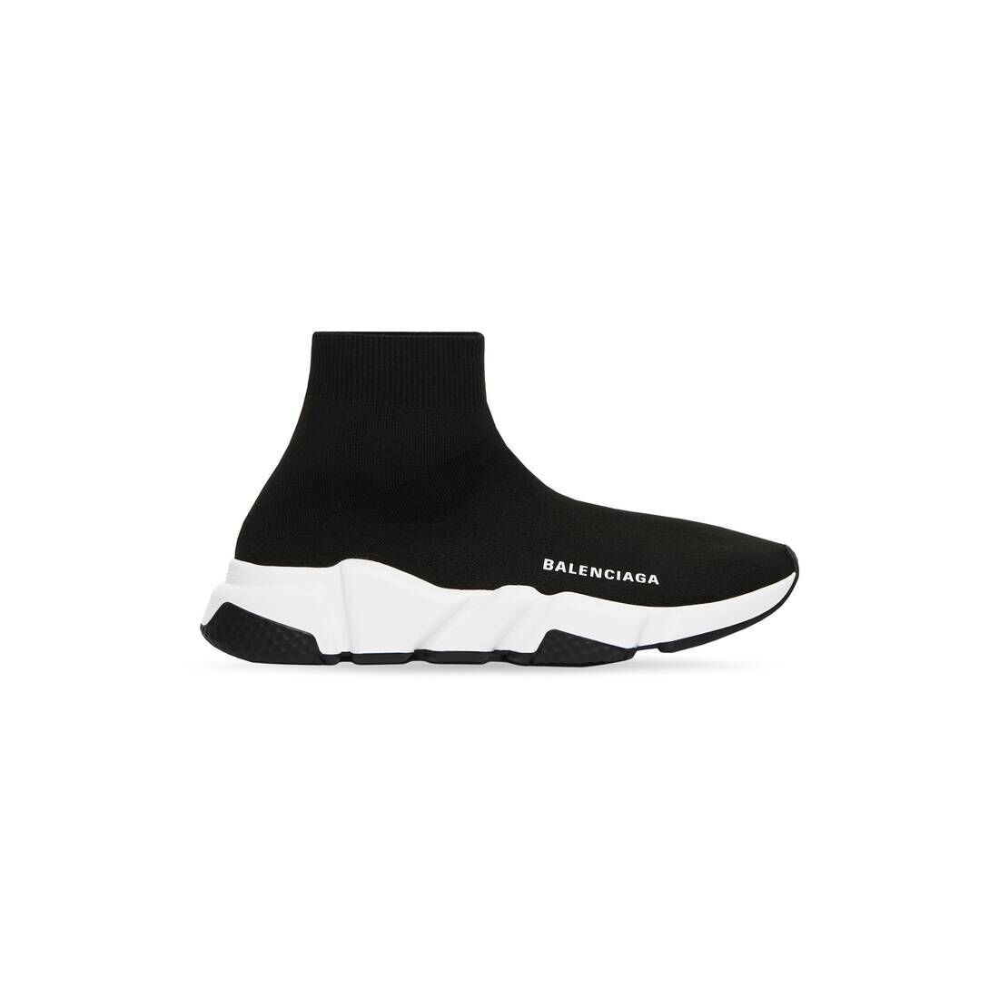 BALENCIAGA MEN S BLACK LOGO SPEED SOCK TRAINERS PULL ON SNEAKERS