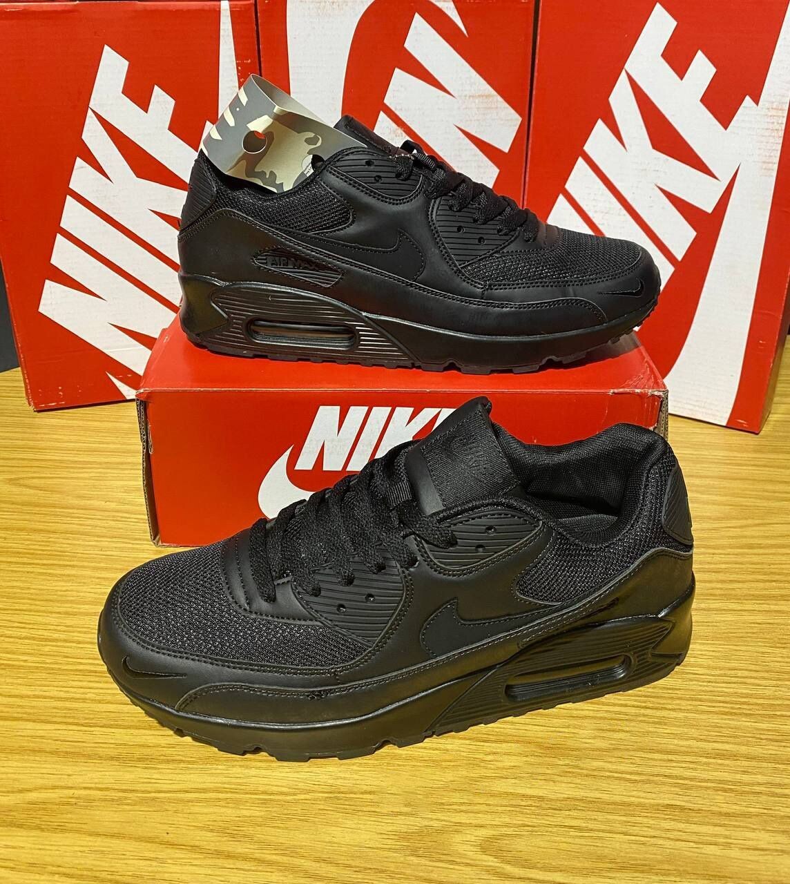 Nike Men's Trainers Trainer 90s 90's 1:1 Essential Triple 	Nikes Air Max 90 Men Mens Rep Replica Shoes Fake Man Mans Duplicate Sneakers First Copy Cheap Sneaker Sale UK Reps MAX.90 Air.Max CN8490-003 Recraft Black AM90