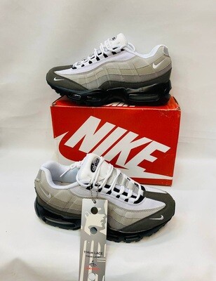 Nike Air Max 95 Jewel Swoosh Grey Men Sneakers Nike Men's Trainers Trainer 95s 95's 1:1 Jewel Swoosh Grey Nikes Air Max 95 Men Mens Rep Replica Shoes Fake Man Mans Duplicate Sneakers First Copy Cheap Sneaker Sale UK Reps MAX.95 Air.Max FQ1235-002 Dark White Black AAA