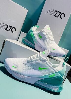 Nike Air Max Mint Foam Washed Teal Women Sneakers Nike Women's Trainers Trainer 270s 270's 1:1 Mint Foam Teal Nikes Air Max 270 Women Womens Rep Replica Shoes Fake Woman Womans Duplicate Sneakers First Copy Cheap Sneaker Sale UK Reps MAX.270 Air.Max DQ7652-100 Washed Green Foam Green Heal