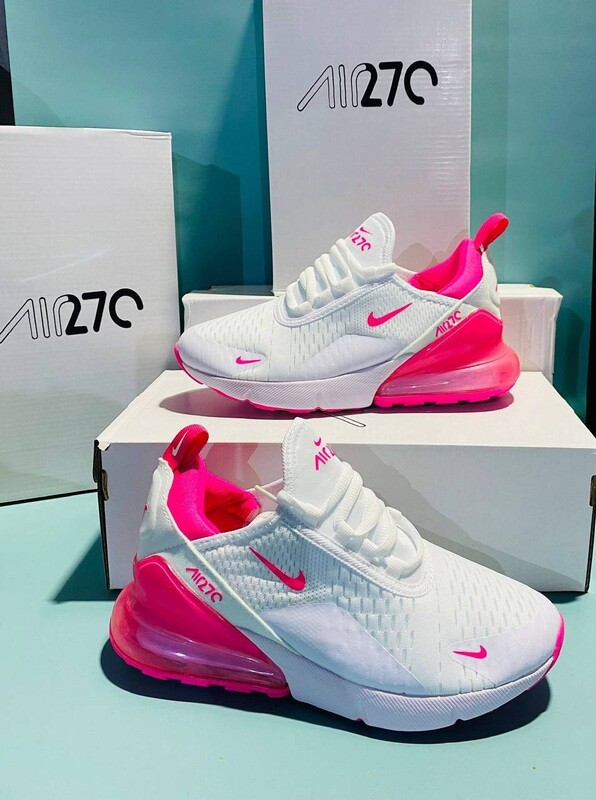 White Nike Trainers Womens 270s Pink White Nike Trainers Womens 270s Pink