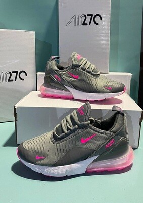 Nike Running Gym Trainers Womens 270s Grey Pink Sneakers Womens Nike Trainers