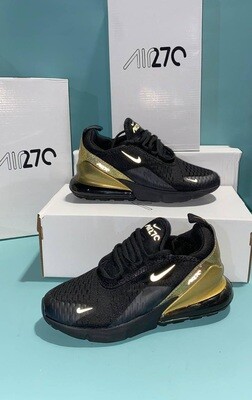 Nike Women's Trainers Trainer 270s 270's 1:1 University UK	Nikes Air Max 270 Women Womens Rep Replica Shoes Fake Woman Womans Duplicate Sneakers Copy Cheap Sneaker Sale Reps MAX.270 Air.Max FD9778-002 Gold GS (GS) Black