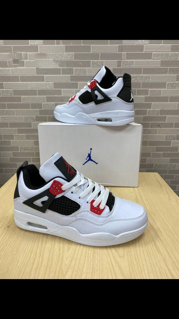 Nike Air Jordan 4 Retro Fire Red White Black Trainers 4's Men Rep Replica Reps Jordans Man Mans Mens Boys 4s Fake Cheap AAA First Copy Shoe Sneaker Sneakers Trainer Air4 Jordan4 Basketball Golf Nikes Shoes Sale UK Mens Men's