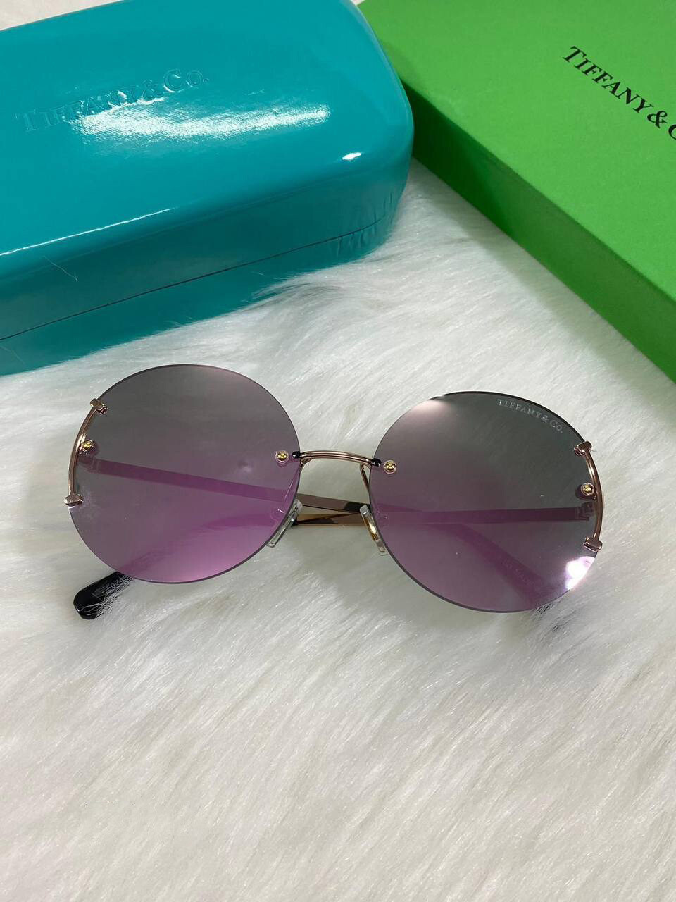 Tiffany & Co. Round Frame Purple Sunglasses