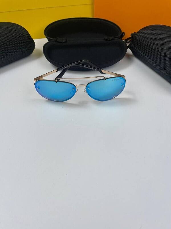 Prada Milano Aviator Rimless Sunglasses Prada Milano Men's Women's Replica Blue Sunglass Fake AAA Sale UK Man Woman First Copies Reps Sunglasses Men Women Cheap Price Fakes Rep 1st Copy Aviator Rimless Eyewear 1:1 Luxury Glasses Brand Logo 1 to 1 Duplicate UV Protected