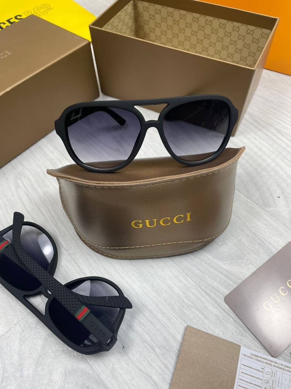 Gucci Mens Womens Designers Fake Reps AAA Black Sunglasses Sale UK Man Woman Cheap Price Luxury First Copy Rep Sunglass 1st Copies Originals Fashion Brand Logo GG Double Oversize Oval Frame Plastic Replica Eyewear UV Protected Polarize