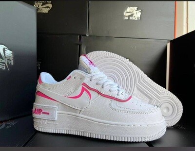 Nike Airforce-Shadow White Pink Women's Rep Trainers Sale UK