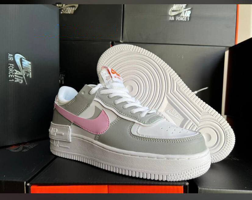 Nike Air Force 1 Shadow Photon Dust Pink Foam Women Trainers Womens Replica Airforce Rep Reps Woman Womans Women's Girl Fake Cheap AAA first Copy Shoe Sneaker Trainer Shoes Duplicate Sports Af1 Sneakers Airforce1 Low Grey One