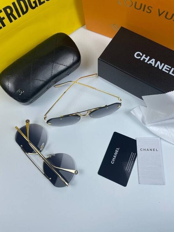 Chanel Women Rep Frameless Curved Eyewear Reps Women's Sunglasses Fake Replica Outdoor Golden Metal Blue Round Lens Sunglass Ladies Cheap Pearl Fashion Sale UK First Copy Chanel Women Rep Frameless Curved Eyewear Reps Women's Sunglasses Fake Replica Outdoor Golden Metal Blue Round Lens Sunglass Ladies Cheap Pearl Fashion Sale UK First Copy