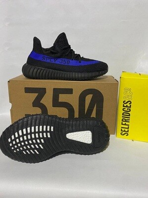 Adidas SPLY 350 Yeezy Shoes Comfort Trainer In Black & Blue Line