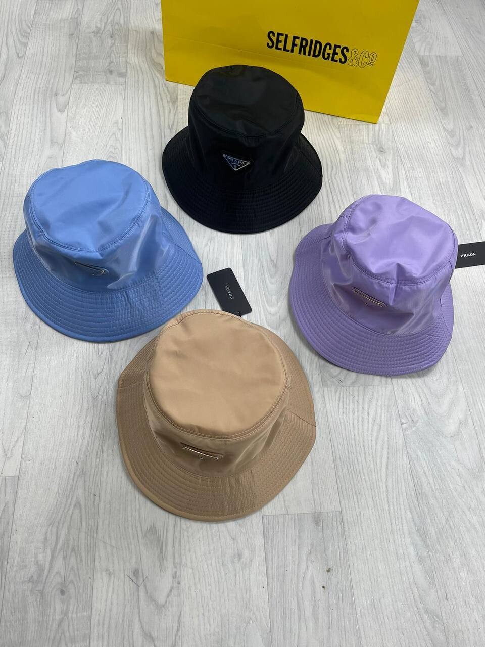 Prada Milano Men Women Re-Nylon Bucket Hats Black Purple Beige Blue Reps AAA Sale UK Man Woman First Copy Replica Winter Wool Hat Men's Women's Cheap Price Designer Fake Rep 1st Copies Fashion Cap 1:1 Luxury Original Brand Logo 1 to 1 Fakes Duplicate