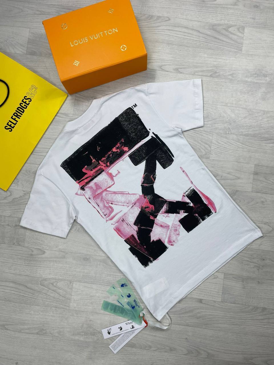 Off White Men Women Reps X Tshirts Clothes T Shirt Men's Women's Short Sleeves Replica Pink Acrylic Vintage Arrow Top Shirts Fake T-shirts First Copy Tee Rep Tshirt Black White Cheap T-shirt Sale UK