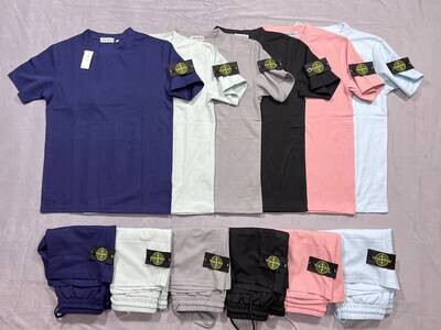 Stone Island T-shirt and Short Set in Variety of Colors