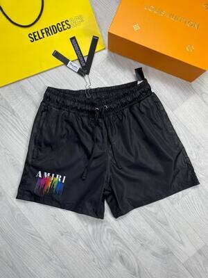 Amiri Men Replica Swim Shorts Reps Logo Printed Fake Men's Drip Paint Luxury Fashion Designer Swimwear Mens  Swimshort Rep Ink Splash Swimming Shorts First Copy Cheap Black Sale UK