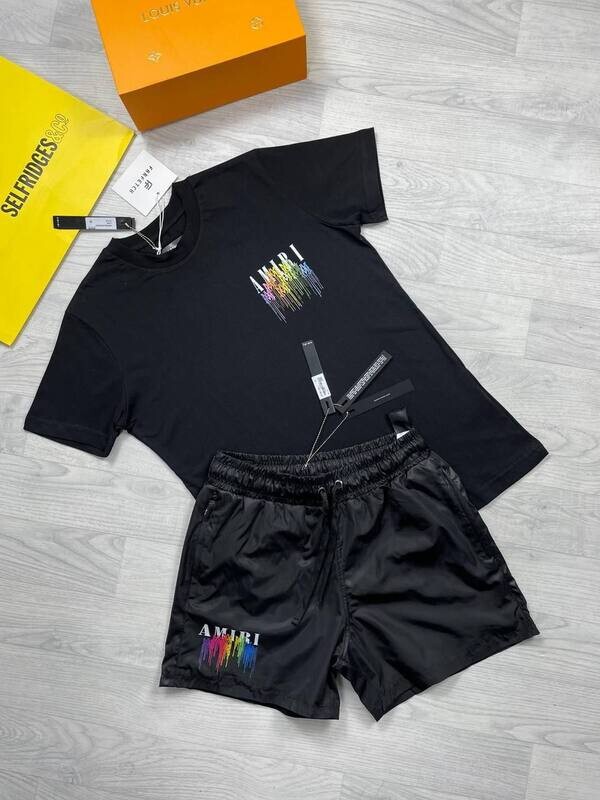 Amiri Men T-shirt Shorts Set Replica Men's T-shirts Short Sets Rep Luxury Designer Mens Fake Drip Paint Logo T Shirt Half Sleeves Cheap First Copy T-Shirt Black Tee Shirt Sale UK Amiri Men T-shirt Shorts Set Replica Men's T-shirts Short Sets Rep Luxury Designer Mens Fake Drip Paint Logo T Shirt Half Sleeves Cheap First Copy T-Shirt Black Tee Shirt Sale UK