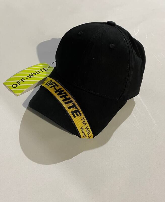 Off-White Black TM Strip printed Cap Uk Sale Off-White Black TM Strip printed Cap Uk Sale