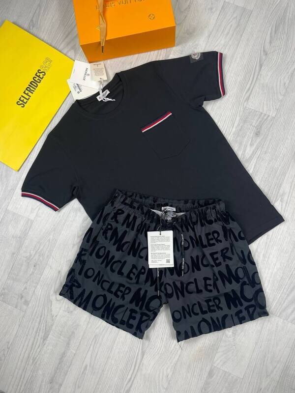 Moncler Men's Replica T-shirt Short Set Logo Print Black White T-shirts Shorts Sets Reps Half Sleeve Cotton Fake Tshirts Round Neck First Copy Men T Shirts Cheap Tshirt Rep Boys Tee Shirt Sale UK Moncler Men's Replica T-shirt Short Set Logo Print Black T-shirts Shorts Sets Reps Half Sleeve Cotton Fake Tshirts Round Neck First Copy Men T Shirts Cheap Tshirt Rep Boys Tee Shirt Sale UK