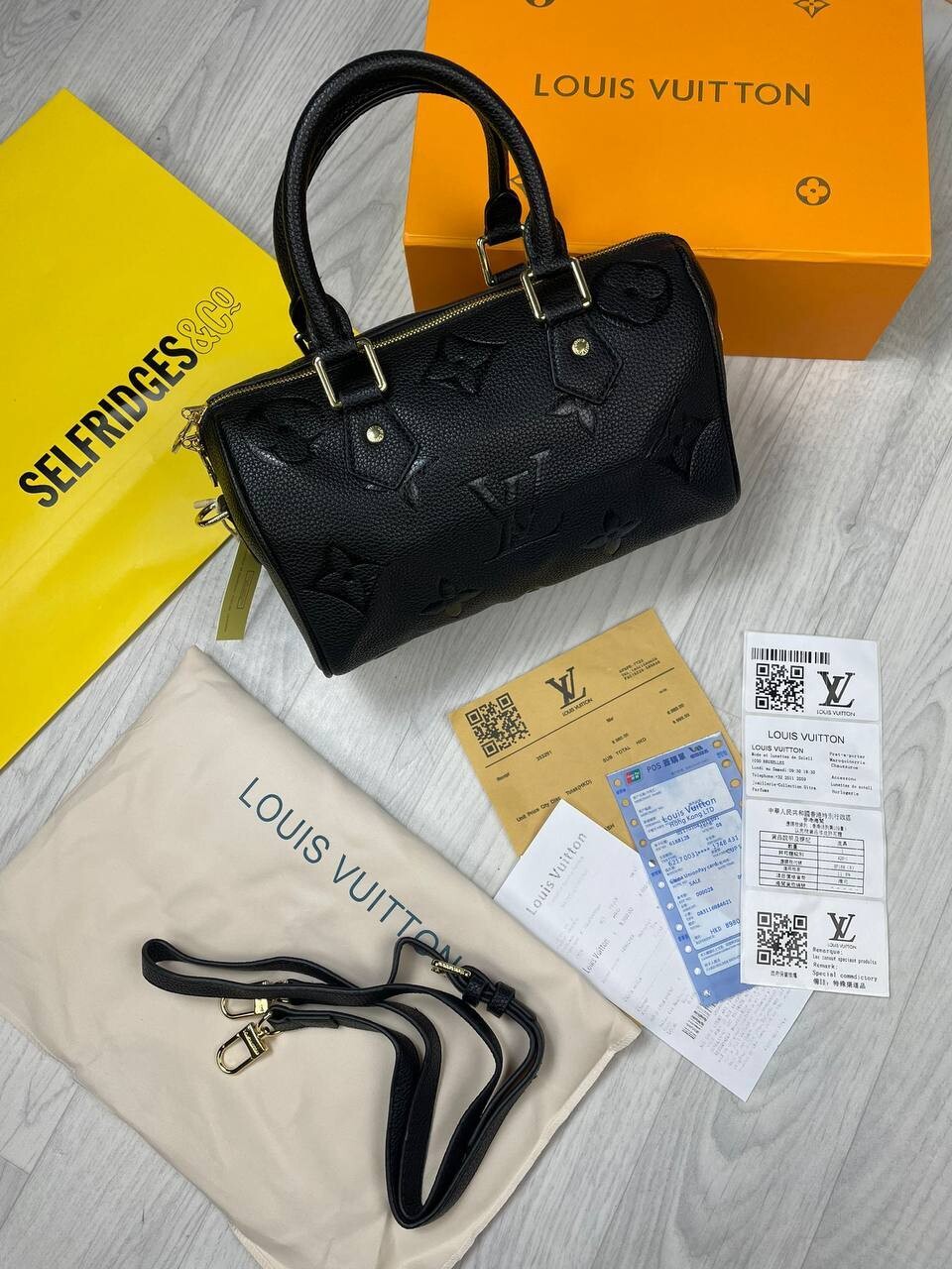 Louis Vuitton Women's Designer Reps Empreinte Black Bag AAA Sale UK Woman First Copy Fake Rep Handbag Women Luxury 1st Copies Cheap Price Cross Body Shoulder Bags Ladies Replica Leather Strap Fakes 1:1 LV Brand Logo Duplicate 