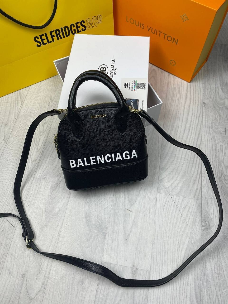 Balenciaga Women's Black Ville Bags Designer Fake Replica Sale UK Woman First Copy Cheap Price Mini Top Handle Bag 1st Copies Rep Women Luxury 1 to 1 Brand Logo Girls Fashion Handbags 1:1 Fakes Reps Leather Long Belt AAA Duplicate