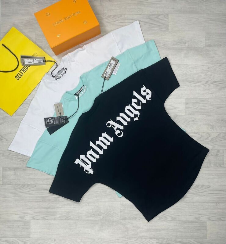 Moncler X Palm Angels Round Neck T-shirt Palm Angels Men's Women's Designer Black White Sky Blue T-shirts Fake AAA Sale UK Men Women First Copy Replica T-shirt Man Woman Cheap Price T Shirts 1st Copies Fakes Rep Tshirts 1:1 Luxury PA Round Neck Brand Logo Tshirt Reps 1 to 1 Tee Shirt Duplicate