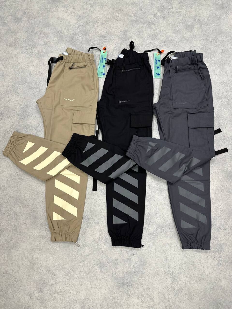 Off-White Cargos Trousers Pants Black Grey Beige Replica Sale UK