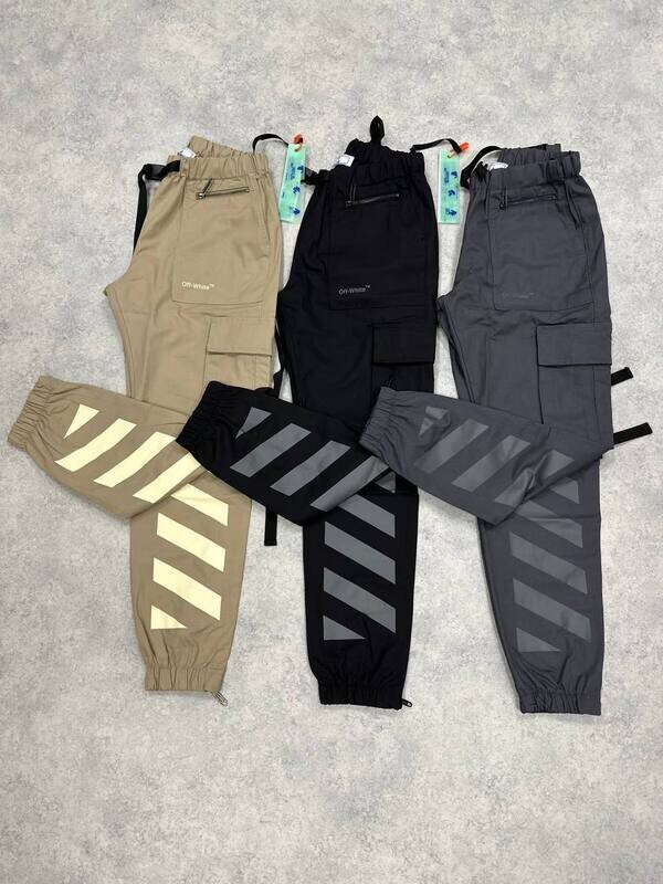 Off-White Cargos Trousers Pants Black Grey Beige Replica Sale UK