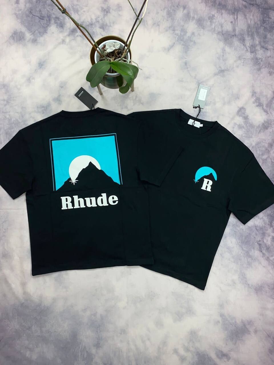 Rhude T-shirts in Black Colors