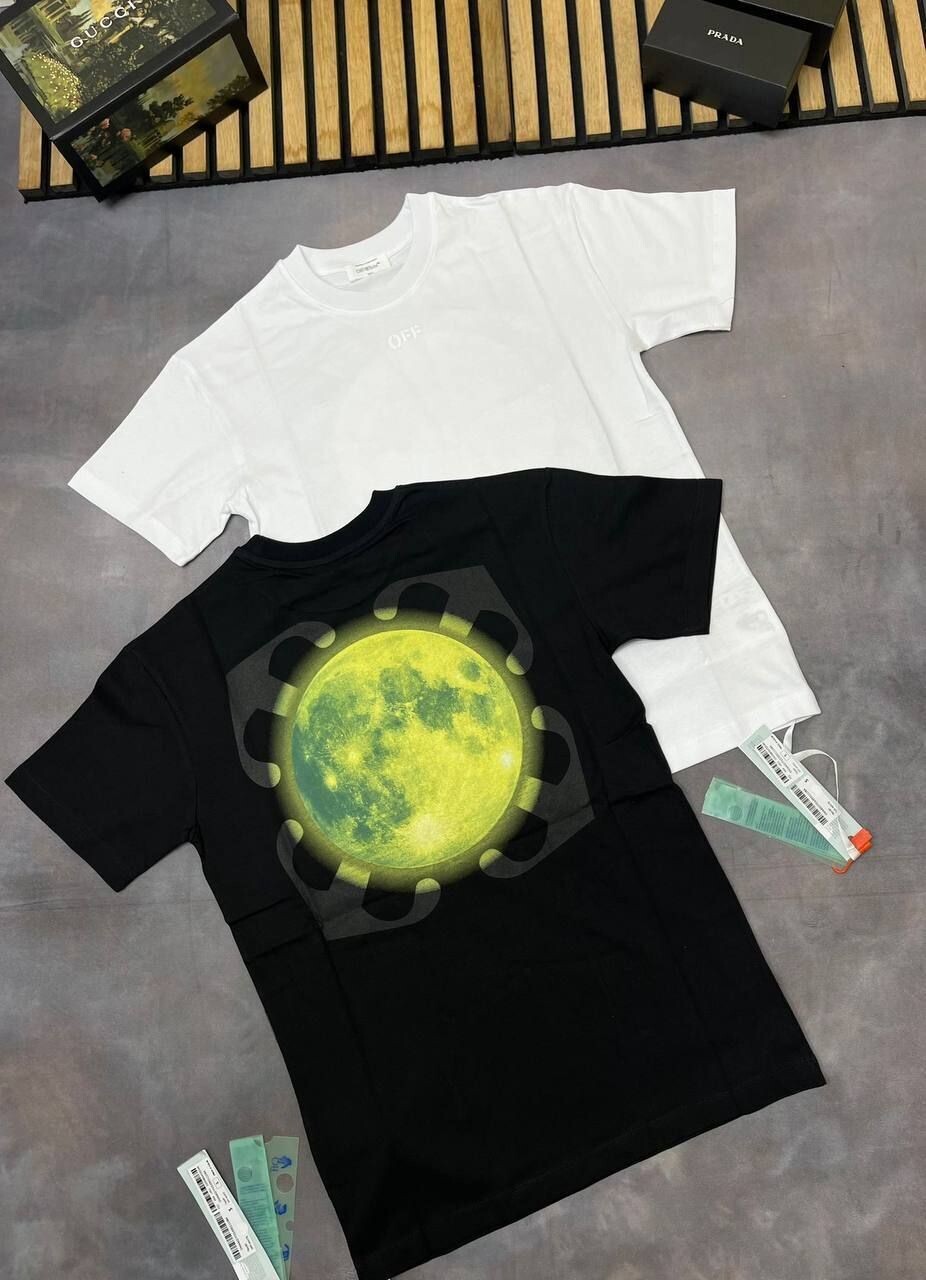 Off-White Men Women Replica T Shirt Top Clothes Fake Reps T-shirt Men's Women's Super Moon Arrow Tshirt Black Tee Shirts Rep White Cheap Tshirts Short Sleeves Crew Neck X T-shirts First Copy Sale UK