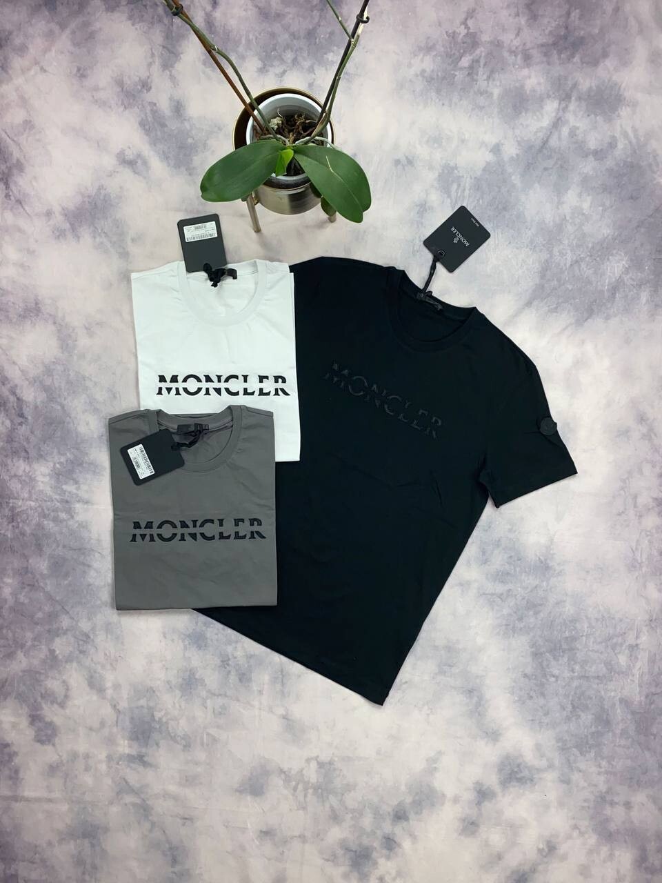 Moncler Men Women Reps T Shirt Logo Print Tshirts Men's Women's Short Sleeves First Copy Cotton Rep T-shirts Cheap Fake T-shirt Round Neck Replica Tee Shirts Tshirt Black Grey Sky Blue Sale UK