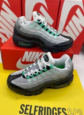 Nike Air Max 95 Black Stadium Green Men Trainers Nike Men's Trainers Trainer 95s 95's 1:1 Black Stadium Green Nikes Air Max 95 Men Mens Rep Replica Shoes Fake Man Mans Duplicate Sneakers First Copy Cheap Sneaker Sale UK Reps MAX.95 Air.Max DH8015-002 Pearl Grey AAA Logo