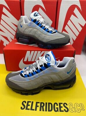 Nike Air Max 95 OG Crystal Blue Men Trainers Nike Men's Trainers Trainer 95s 95's 1:1 OG Crystal Blue AAA Nikes Air Max 95 Men Mens Rep Replica Shoes Fake Man Mans Duplicate Sneakers First Copy Cheap Sneaker Sale UK Reps MAX.95 Air.Max AT8696-100 White Best Quality