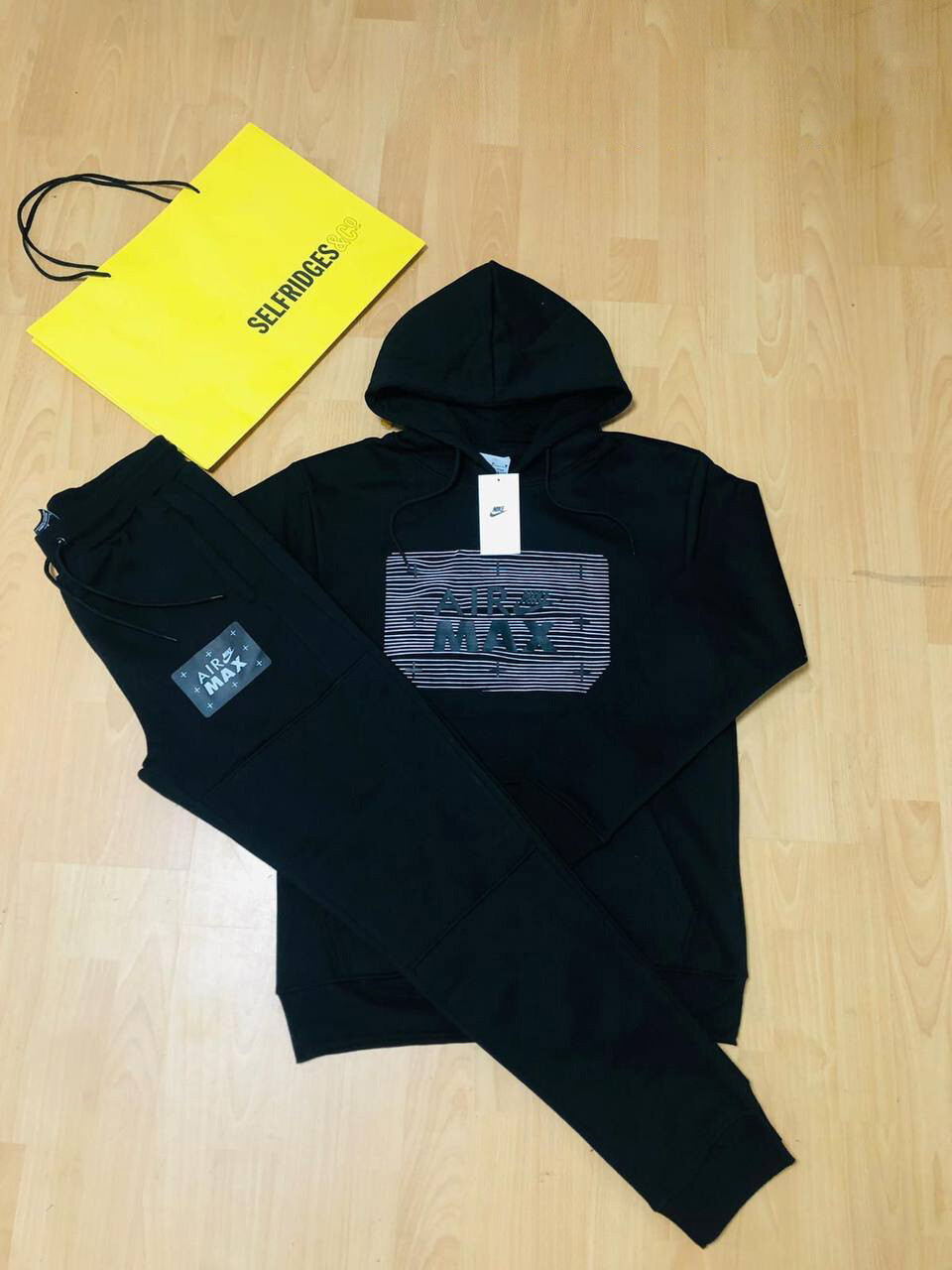 Rep Replica Fake Man Mans Duplicate Track Suit Copy Cheap Suits Sale UK Reps Black Nike Air Max Logo Pants Trouser Trousers 