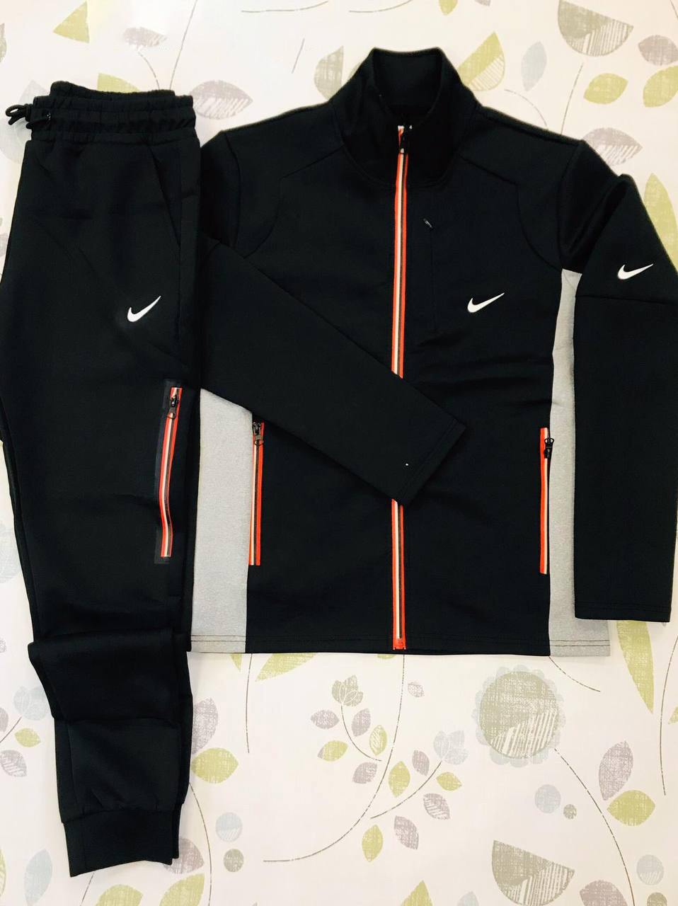 Rep Replica Fake Man Mans Duplicate Track Suit Copy Cheap Suits Sale UK Reps DB6556-011 Black Orange Pant FIT AAA Hoodies Zip