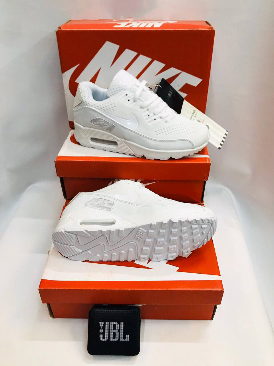 Nike Men's Trainers Trainer 90s 90's 1:1 Recraft Triple White	Nikes Air Max 90 Men Mens Rep Replica Shoes Fake Man Mans Duplicate Sneakers First Copy Cheap Sneaker Sale UK Reps MAX.90 Air.Max CN8490-100 Wolf Grey AAA Best