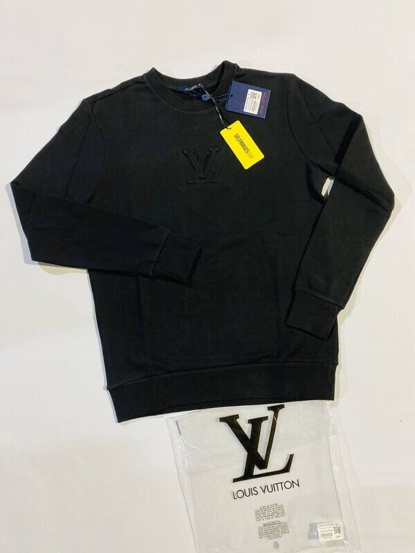 Louis Vuitton Men's Women's LV Logo Jumpers Louis Vuitton Men's Women's Designer Black Jumpers Fake Rep Sale UK Men Women First Copy Replica Jumper Man Woman Cheap Price Knitwear Fakes Reps 1st Copies 1:1 Luxury Fake Rep Sweatshirts LV Brand Logo 1 to 1 Sweaters AAA Duplicate