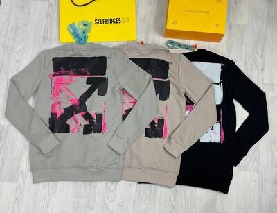 Off-White Arrow X Jumpers Top Sweatshirt Black Grey Beige Sale UK