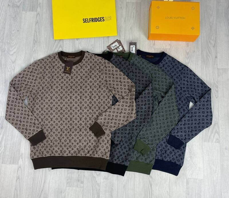 Louis Vuitton Men's Women's LV Logo Jumpers Louis Vuitton Men's Women's LV Logo Black Navy Blue Green Beige Jumpers Fake Rep Sale UK Men Women First Copy Replica Sweatshirts Man Woman Cheap Price Fakes Reps Knitwear 1st Copies Jumpers 1:1 Luxury Brand 1 to 1 Long Sleeves Sweaters AAA Duplicate