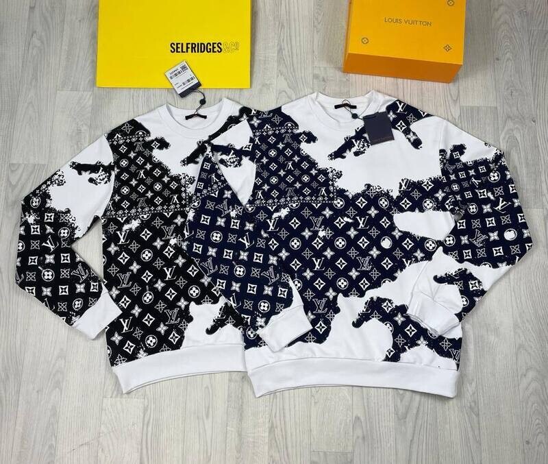 Louis Vuitton Men's Women's Designer Bandana Black Blue Jumpers Sale UK Men Women First Copy Replica Jumper Man Woman Cheap Price Fakes Reps Knitwear 1st Copies 1:1 Luxury Fake Rep Sweatshirts LV Brand Logo 1 to 1 Sweaters AAA Duplicate 