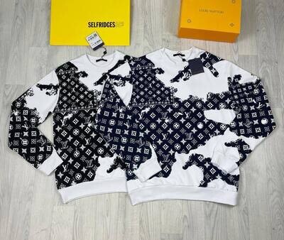 Louis Vuitton Men's Women's Designer Bandana Black Blue Jumpers Sale UK Men Women First Copy Replica Jumper Man Woman Cheap Price Fakes Reps Knitwear 1st Copies 1:1 Luxury Fake Rep Sweatshirts LV Brand Logo 1 to 1 Sweaters AAA Duplicate 