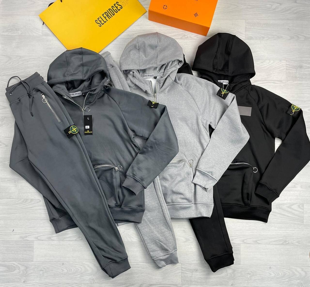 Stone Island Tracksuit with Hoodie in 3 Colors