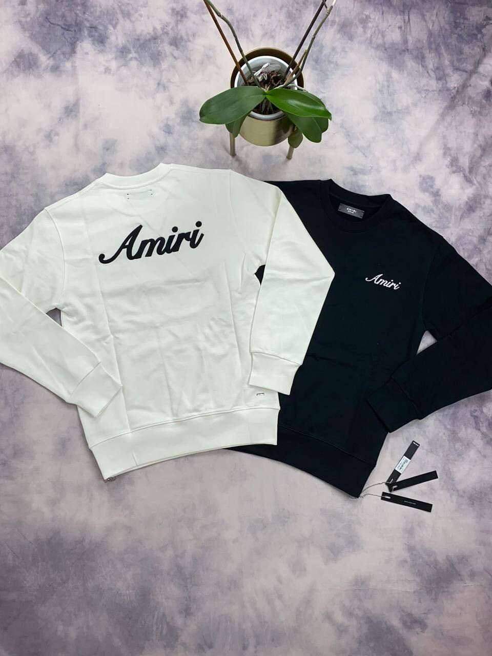 Amiri Men's Women's Jumper Top Sweatshirt in Black White Sale UK