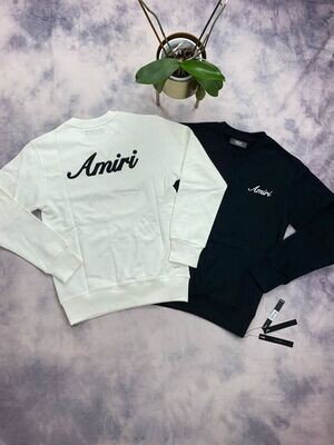 Amiri Men's Women's Jumper Top Sweatshirt in Black White Sale UK