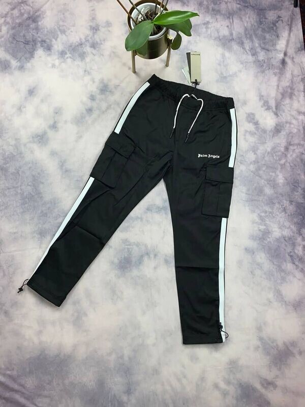Palm Angels Slim Fit Stretched Cargo Palm Angels Men's Women's Sports Black Cargo Pant Fake Rep Sale UK Man Woman First Copy Fakes Reps Designer Cargo Shorts Pants Men Women Cheap Price 1st Copies Originals Cargos Replica 1 to 1 PA Luxury Brand Logo 1:1 AAA Duplicate